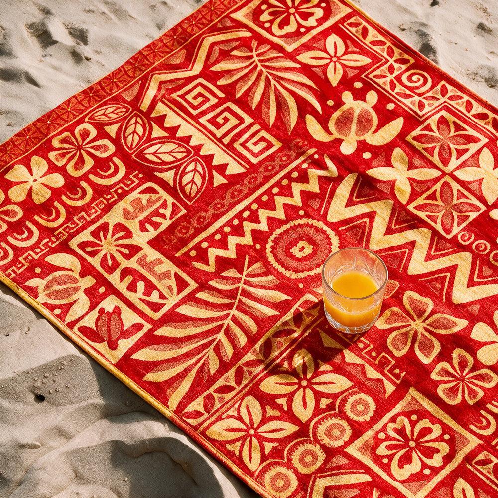 Cotton Collection Velour Boho Bliss Beach Towel-Beach Towels