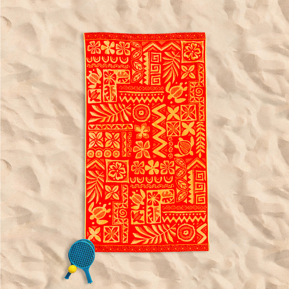 Cotton Collection Velour Boho Bliss Beach Towel-Beach Towels