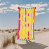 Cotton Collection Velour Citrus Serenity Beach Towel
