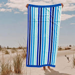 Cotton Collection Velour Coastal Drift Beach Towel