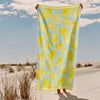 Cotton Collection Velour Lemonade Magic Beach Towel