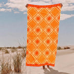 Cotton Collection Velour Sandy Shore Beach Towel