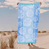 Cotton Collection Velour Seashell Serenity Beach Towel