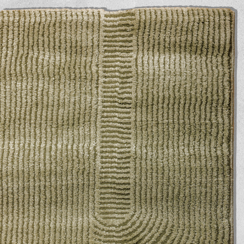 Courchevel Woven Carpet Olive Green-Carpets/Rugs