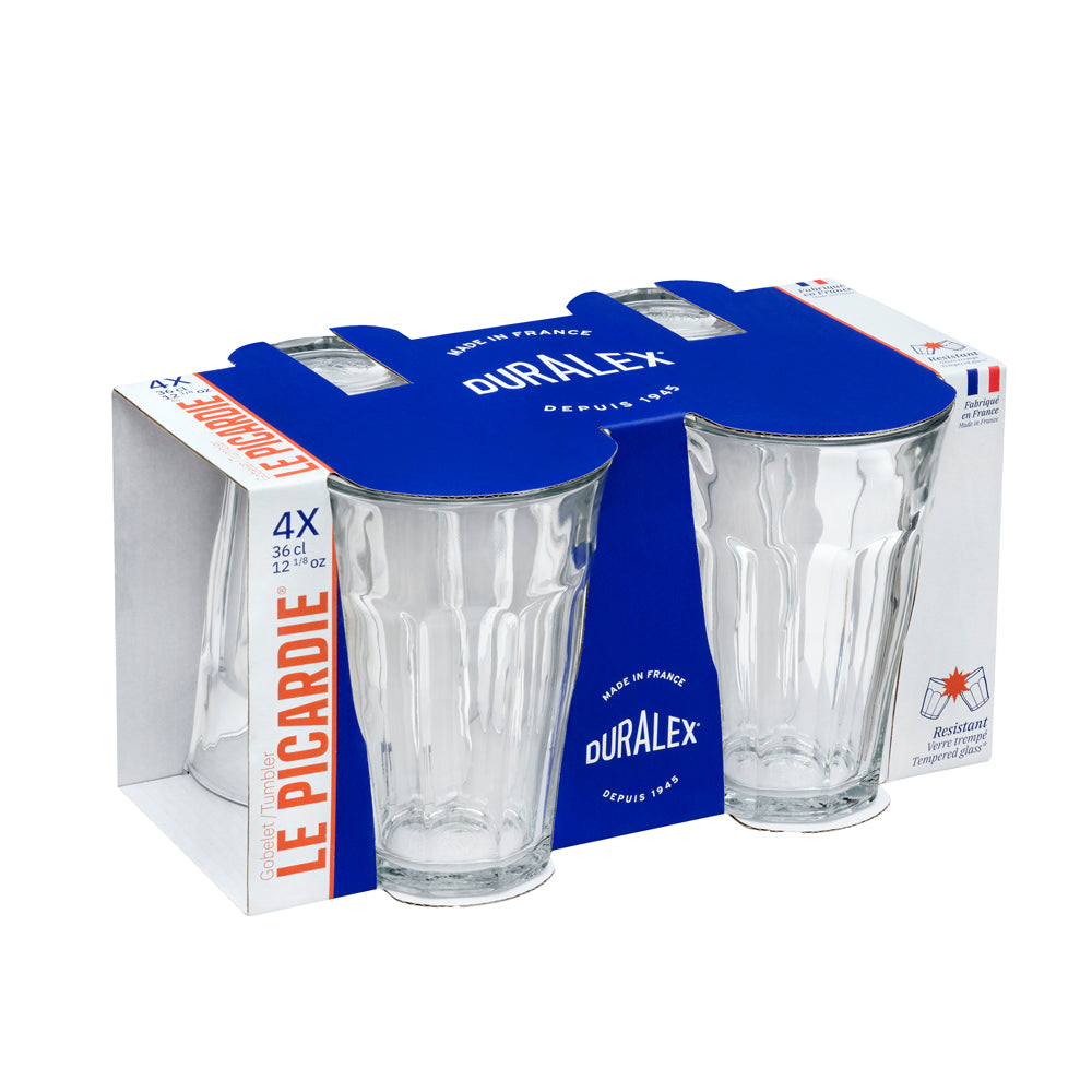 Duralex Le Picardie Tumbler Clear Set of 4-Glassware