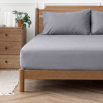 Easy Care 144 Thread Count Polycotton Fitted Sheet Grey