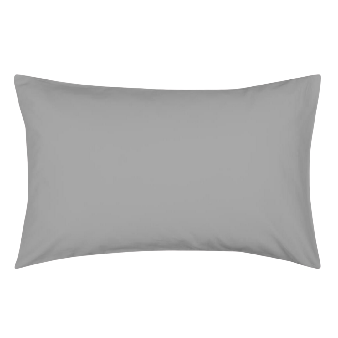 144 Thread Count Polycotton Pillowcase - Grey