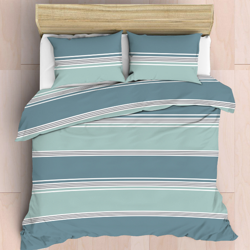 Easy Care Polycotton 144 Thread Count Duvet Cover Set - Avalon Blue