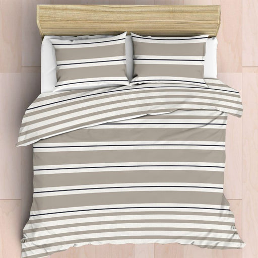 Easy Care Polycotton 144 Thread Count Duvet Cover Set - Contempo Stripe