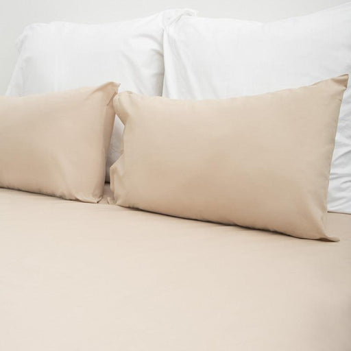 Easy Care Polycotton 144 Thread Count Duvet Cover Set - Stone