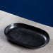 Ecology Speckle Ebony Oval Shallow Bowl - Matt Black
