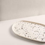 Ecology Speckle Polka Oval Platter Cream