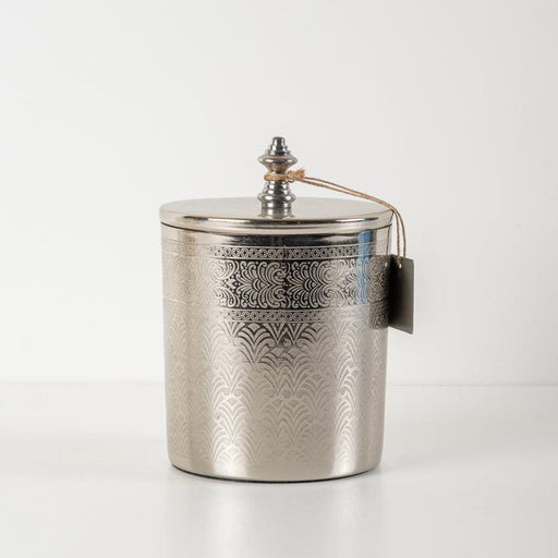 Embossed Sugar Canister - Silver