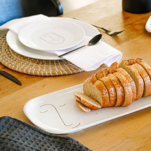 Faces of Felicity Rounded Porcelain Rectangular Platter - Harvest-Platter