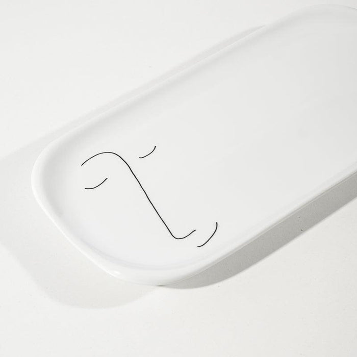 Faces of Felicity Rounded Porcelain Rectangular Platter - Harvest-Platter