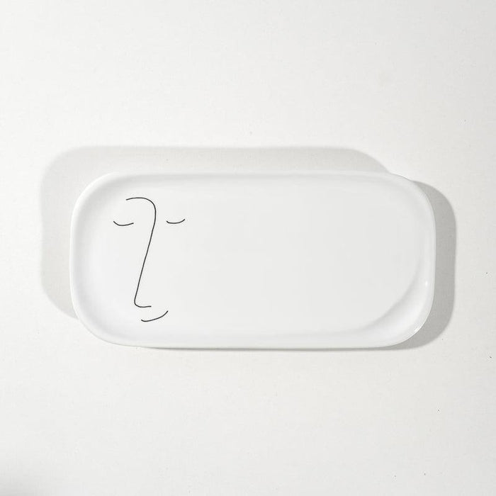 Faces of Felicity Rounded Porcelain Rectangular Platter - Harvest-Platter