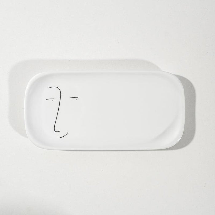 Faces of Felicity Small Rounded Rectangular Platter - Nibble-Platter