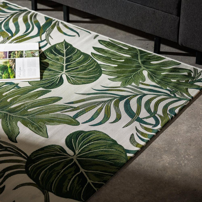 Feuilles Tropicales Outdoor Carpet Green-Carpets/Rugs