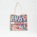 Floral Tote Bag - Blue/Pink-BEACH BAGS