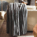 Fluted Faux Fur Blanket - Storm Grey-BLANKET
