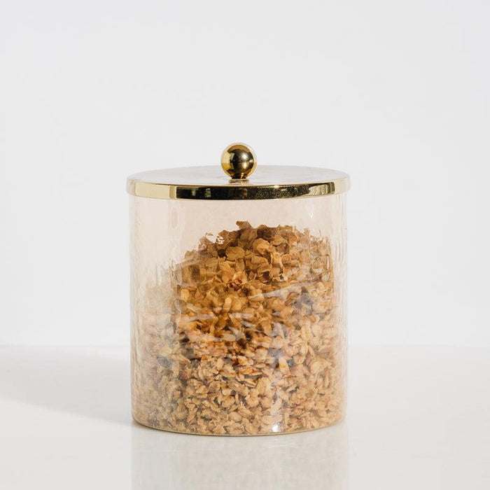 Glass Canister - Gold Lustre-Canister