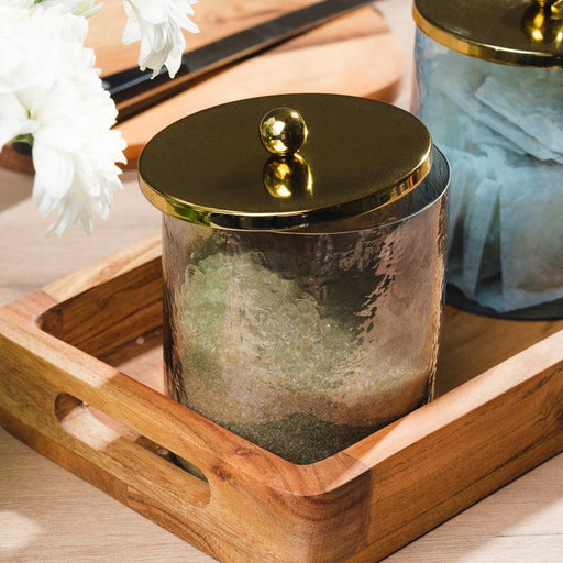 Glass Canister - Grey Lustre-Canister