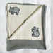 100% Cotton Jacquard Baby Blanket 80x100cm - Happy Hippo-Blankets-Little Whitehouse