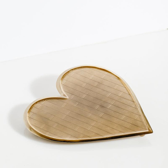 Heart Tray - Brushed Gold-Décor