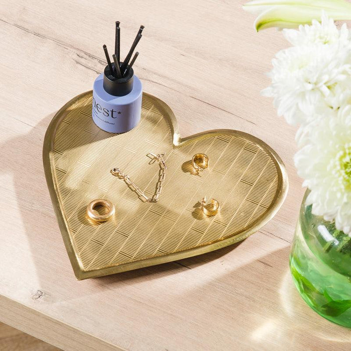 Heart Tray - Brushed Gold-Décor