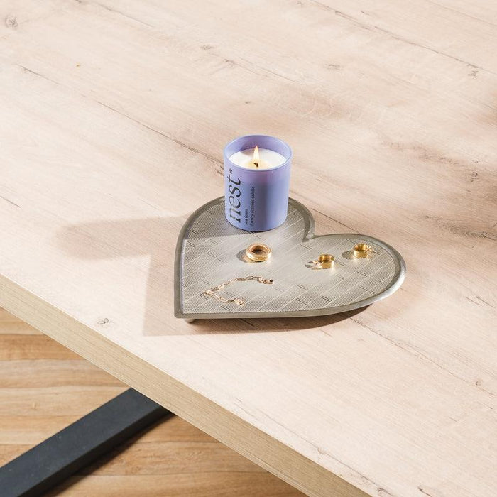 Heart Tray - Brushed Nickel-Décor