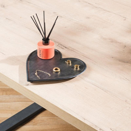 Heart Tray - Matt Black-Décor