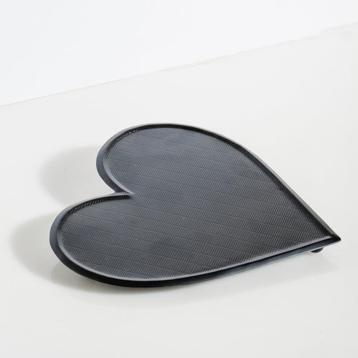 Heart Tray - Matt Black-Décor