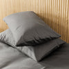 Heritage Collection Cotton Linen Blend Pillowcase Pair Charcoal