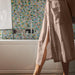 Heritage Collection Luxury Linen and Lyocell Kimono Gown Sandstone-Bathrobes