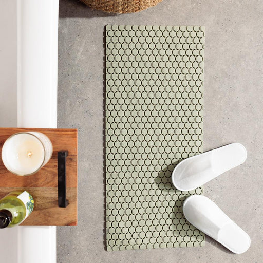 Hexagonal PVC Bath Mat Sage-Bath Mats