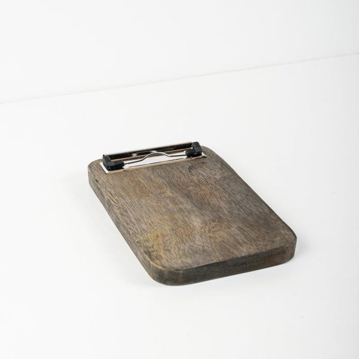 Acacia Wood Mini Clipboard - Grey
