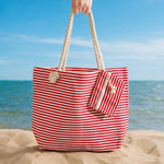 Home.Life Beach Bag Stripe Red