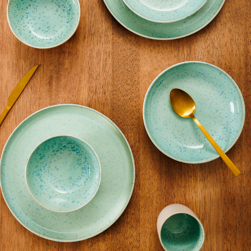 Home.Life Breeze Stoneware Dinner Plate Sea Foam-Plates