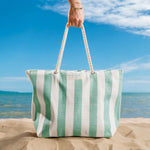Home.Life Broad Stripe Beach Bag Duck Egg