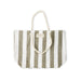 Home.Life Broad Stripe Beach Bag Grey-Beach Bags