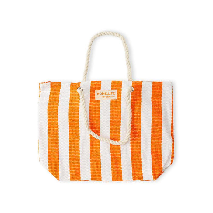 Home.Life Broad Stripe Beach Bag Orange-Beach Bags