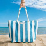 Home.Life Broad Stripe Beach Bag Sky Blue