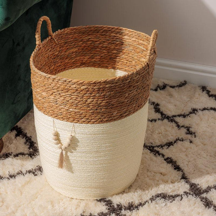 Conical Bulrush & Paper Basket - Milk-Basket