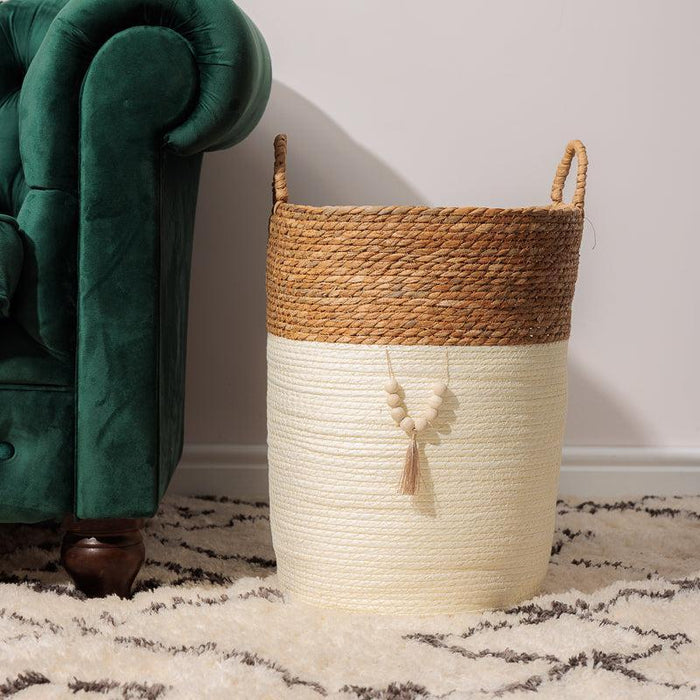 Conical Bulrush & Paper Basket - Milk-Basket