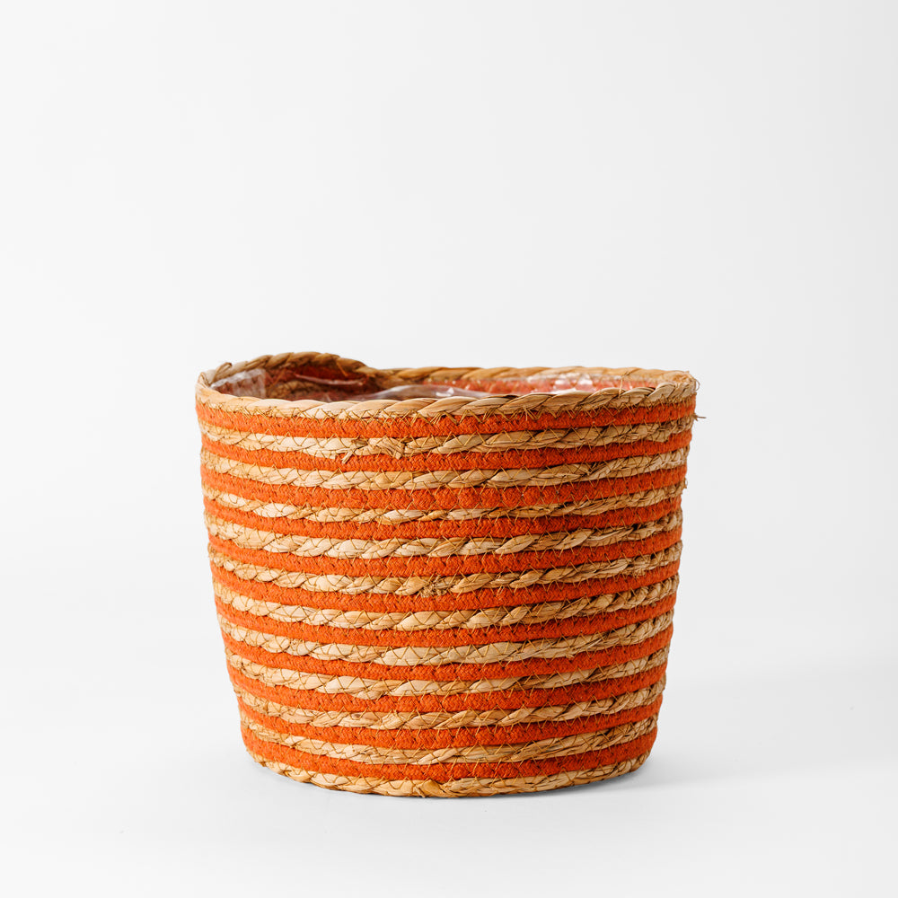 Home.life Bulrush Cotton Lined Planter Rust-Planters