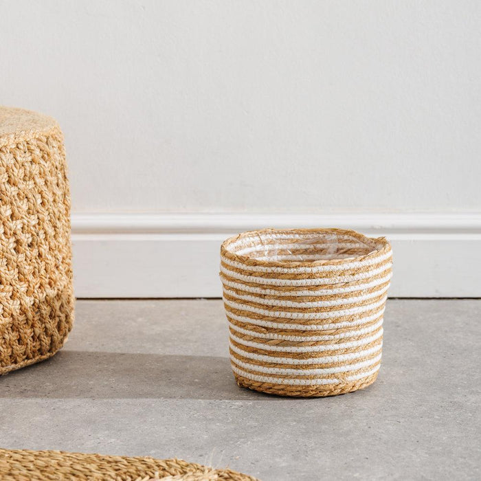 Home.life Bulrush Cotton Planter Lined Ivory-Planter