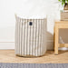 Home Life Canvas Laundry Basket - Black Stripe-Laundry Basket