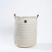 Home Life Canvas Laundry Basket - Bold Grey Stripe-Laundry Basket