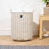 Home.Life Canvas Laundry Basket Grey Stripe