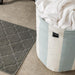 Home.Life Canvas Laundry Storage Bag Broad Stripe Dusty Blue-Laundry Basket